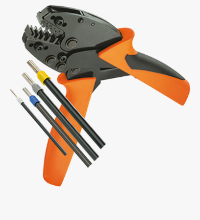 BN 20767 Crimping tool with trapezoidal crimp for end sleeves with and without insulation