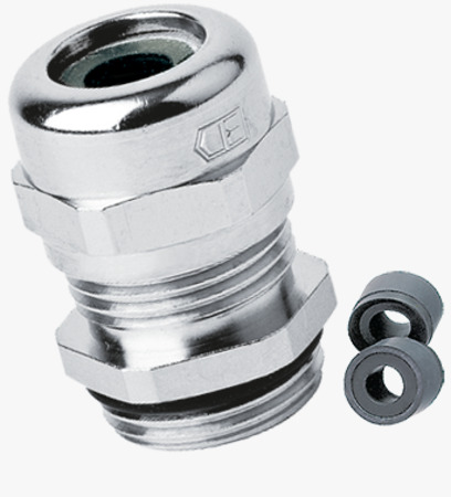 BN 22003 JACOB® PERFECT Prensaestopas con rosca métrica y anillo de reducción de dos partes para diámetros de cable reducidos