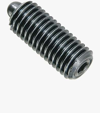 BN 13367 HALDER EH 22060. Spring plungers with bolt and hex socket set screw bonded standard spring pressure