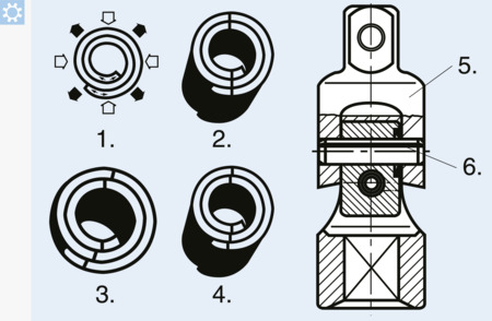 BN 1351 Spirálové pružné kolíky pro standartní zatížení