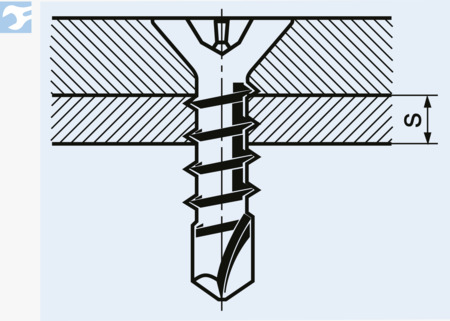 BN 978 Phillips flat countersunk head drywall self-drilling screws fine thread