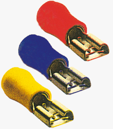 BN 20376 BM Push-on terminals female with antivibration copper sleeve and PVC insulation