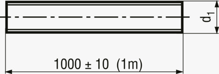BN 20588 Threaded rod metric thread <b>1 meter</b>
