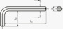 BN 1169 Sechskant-Stiftschlüssel <B>A</B>: metrisch; <B>B</B>: UNC/UNF