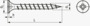 BN 20595 Undersænkhoved gipspladeskruer med groft gevind og krydskærv Phillips form H