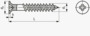 BN 976 Phillips flat countersunk head drywall screws double-fine thread