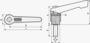 BN 2992 FASTEKS® FAL Verstellbare Klemmhebel mit Gewindebolzen, verstärkte Ausführung, schlankes Design