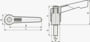 BN 2969 FASTEKS® FAL Verstellbare Klemmhebel mit Gewindebolzen, schlankes Design