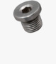 BN 5804 Hex socket screw plugs with pipe thread without sealing ring