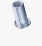 BN 23290 BCT® BM/FK Blind rivet nuts Multigrip round shank, flat head, open end