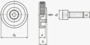 BN 5364 Ovládací kolečka s rýhovaným okrajem pro šrouby s válcovou hlavou s vnitřním šestihranem (bez šroubů)