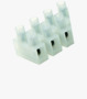 BN 20497 BM Terminal block 12 pole <B>with wire protectors</B>