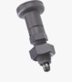 BN 21225 ELESA® PMT.101-A/AK Indexing plungers with hex collar and locking pin steel hardened black-oxyde