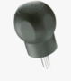 BN 20071 ELESA® ERGOSTYLE EBK-p-SOFT 人體工學球型把手 外螺紋桿, 碳鋼鍍鋅