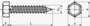 BN 2707 Hex head tapping screws with cone end type C