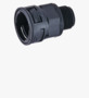 BN 22673 REIKU® VP GRB, metr. Straight connectors with integrated seal and male thread