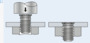 BN 26654 PEM® FHX Coarse-thread self-clinching studs for metallic materials