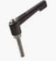 BN 2992 FASTEKS® FAL Adjustable handles with threaded stud, reinforced version, slim design
