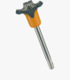 BN 20212 HALDER EH 22370. Ball lock pins self-locking, with combination handle Handle: gray / orange