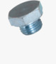 BN 445 Hex head screw plugs with shoulder, metric fine thread long thread