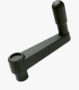 BN 21220 ELESA® MT-AT Crank handles with revolving handle and black-oxide steel boss