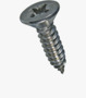 BN 11798 Pozi flat countersunk head tapping screws form Z, with cone end type C