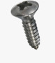 BN 11801 Pozi oval countersunk head tapping screws form Z, with cone end type C