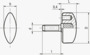 BN 14211 ELESA® CT.476 p 翼型旋鈕螺帽 外螺紋桿, 碳鋼鍍鋅