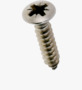 BN 80594 Pozi oval countersunk head tapping screws form Z, with cone end type C
