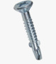 BN 1005 Phillips flat countersunk head self-drilling screws form H, with ribs and wings