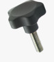 BN 20081 ELESA® VC.692-SST-p Lobe knobs with threaded stud, stainless steel