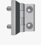 BN 13507 ELESA® CFM-p-SH Hinges with threaded studs, steel nickel plated and pass-through holes for countersunk head screws