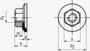 BN 712 Ecrous hexagonaux combinés avec rondelle élastique bombée imperdable
