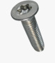 BN 13278 Hexalobular (6 Lobe) socket flat countersunk head thread forming screws ~type M, metric thread