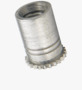 BN 20639 PEM® DSOS Self-clinching threaded standoffs open type, with UNC thread, for metallic materials