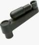 BN 21221 ELESA® MT-AT+IR Crank handles with handle, black-oxide steel boss