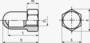 BN 1633 WGR Rathmann Šestihranné kloboukové matice pro segmentové upínací svorníky