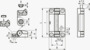 BN 13513 ELESA® CFSW-F-A Cerniere con interruttore di sicurezza integrato cavo lunghezza 2 o 5 m, 8 conduttori, uscita assiale superiore