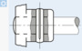 BN 886 Spine ad intagli paralleli con estremità cilindrica