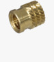 BN 1054 Press-in threaded inserts without head, for thermoplastics and thermosets without flange