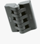 BN 13495 ELESA® CFA-B-p Hinges with brass boss nickel plated and threaded studs steel nickel plated