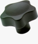 BN 20078 ELESA® VC.692 星型旋鈕帽 銅質盲孔內螺紋