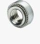 BN 20611 PEM® S/SS/H Tuercas de montaje a presión, o clinchables con rosca UNC, para metales