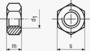 BN 140 六角螺帽 ~0.8d UNC 螺紋