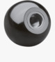 BN 20530 ELESA® PLX. Plain spherical knobs with tapped blind hole