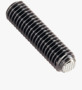 BN 55567 HALDER EH 22720. Ball-ended thrust screws headless, with hex socket, flat-faced ball, bearing surface ribbed