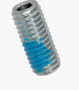 BN 5210 Hex socket set screws with flat point and TufLok® patch