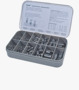 BN 20351 Ensat® 302 Zestaw asortymentowy samonacinających wkładek gwintowanych ze szczeliną nacinającą, do metali lekkich, termoplastów i duroplastów