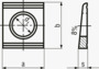 BN 754 Scheiben vierkant, keilförmig für U-Träger