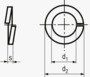 BN 672 Arandelas helicoidales de presión sin picos (sección rectangular)